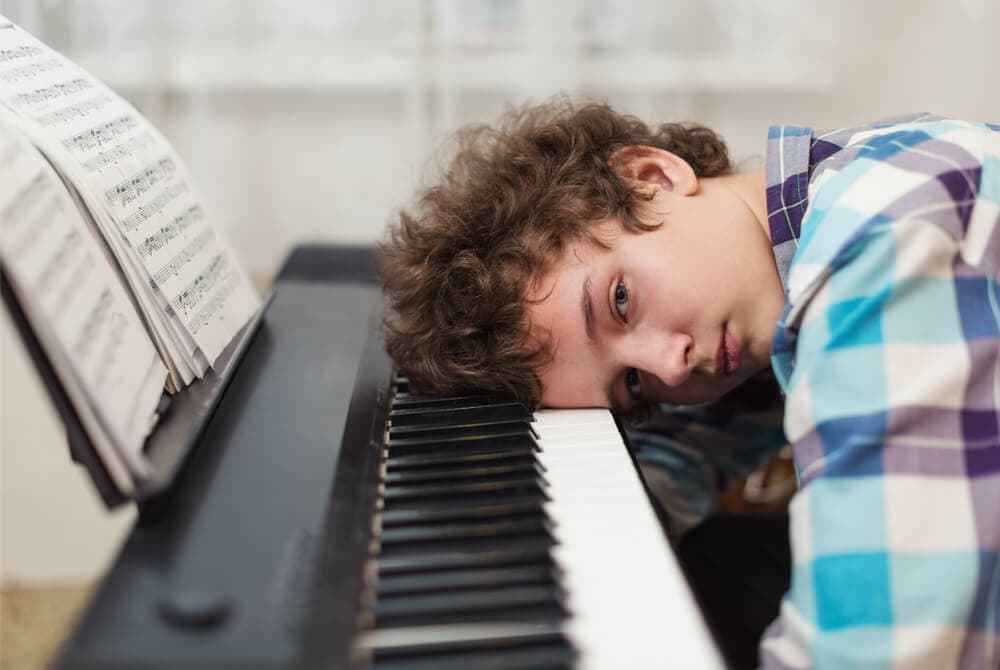 got tired of learning piano