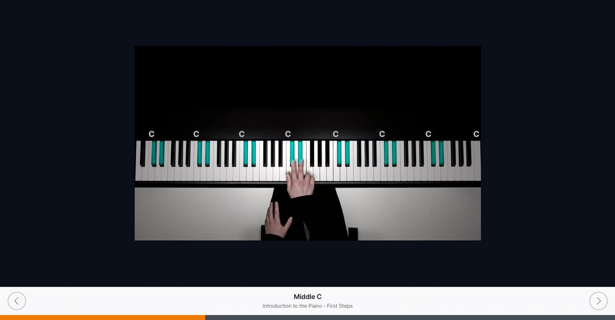 Flowkey - introduction course - Middle C