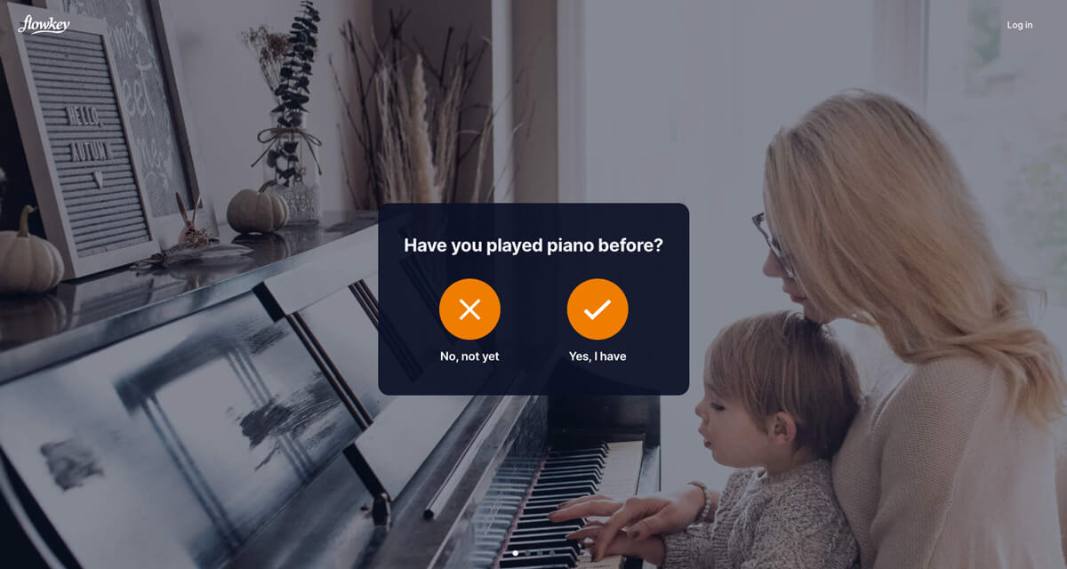 Flowkey sign-up process