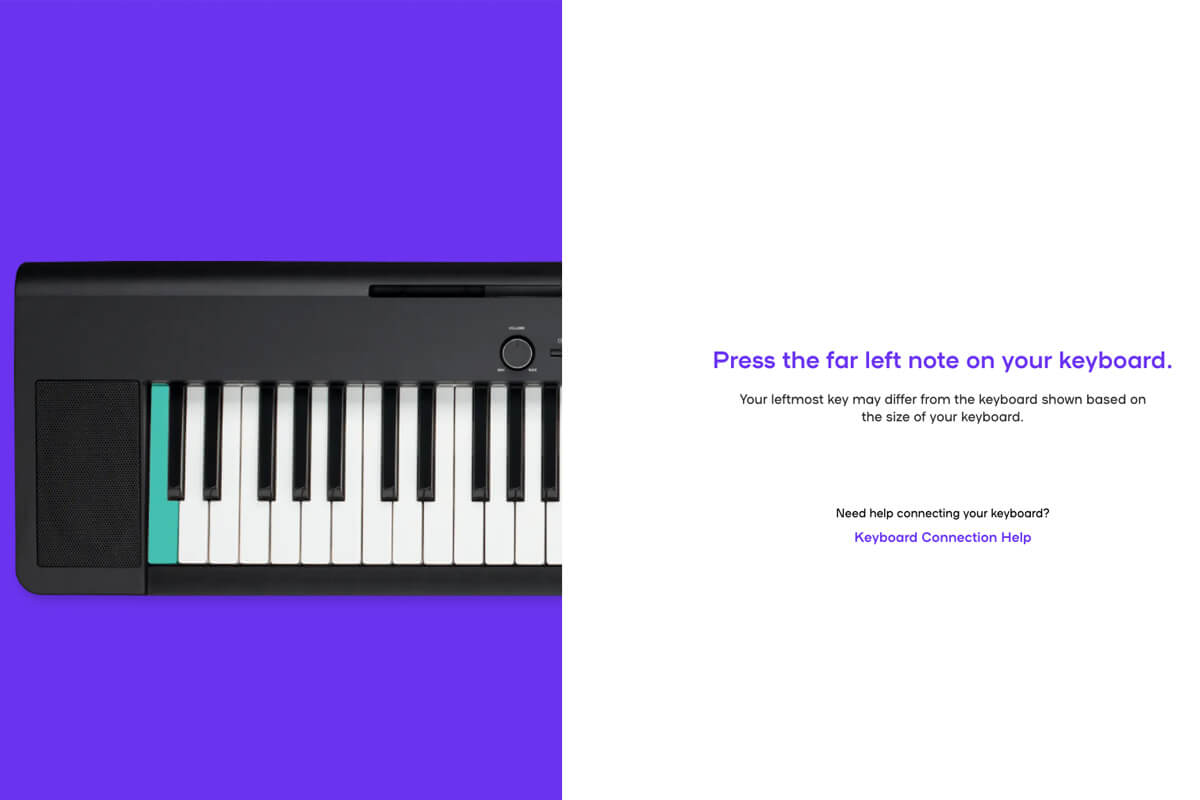 Playground Sessions keyboard setup