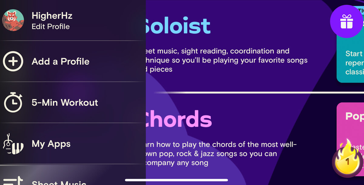 Simply Piano interface