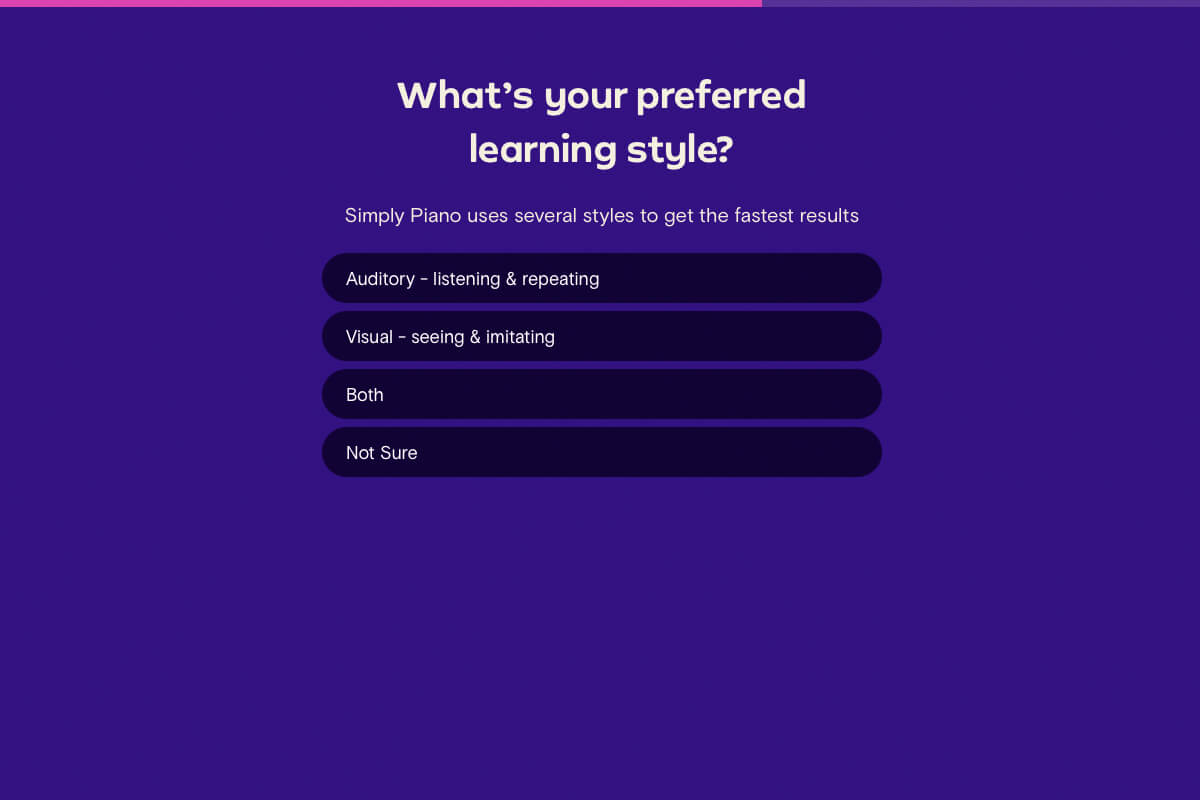 Simply Piano learning method