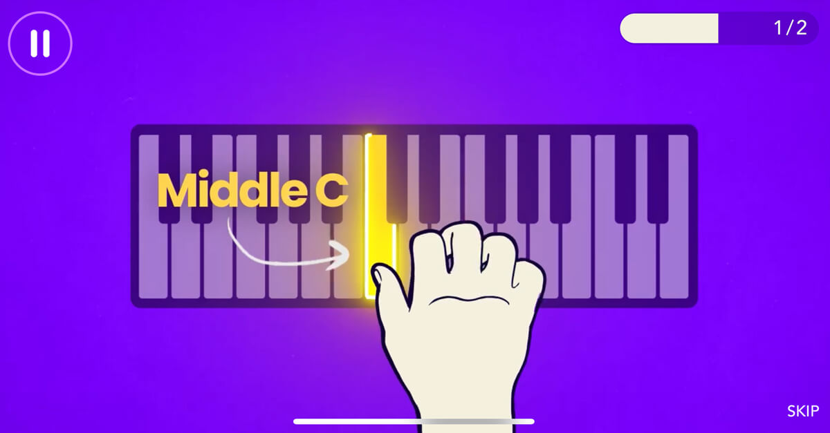 Simply Piano Middle C explainer video
