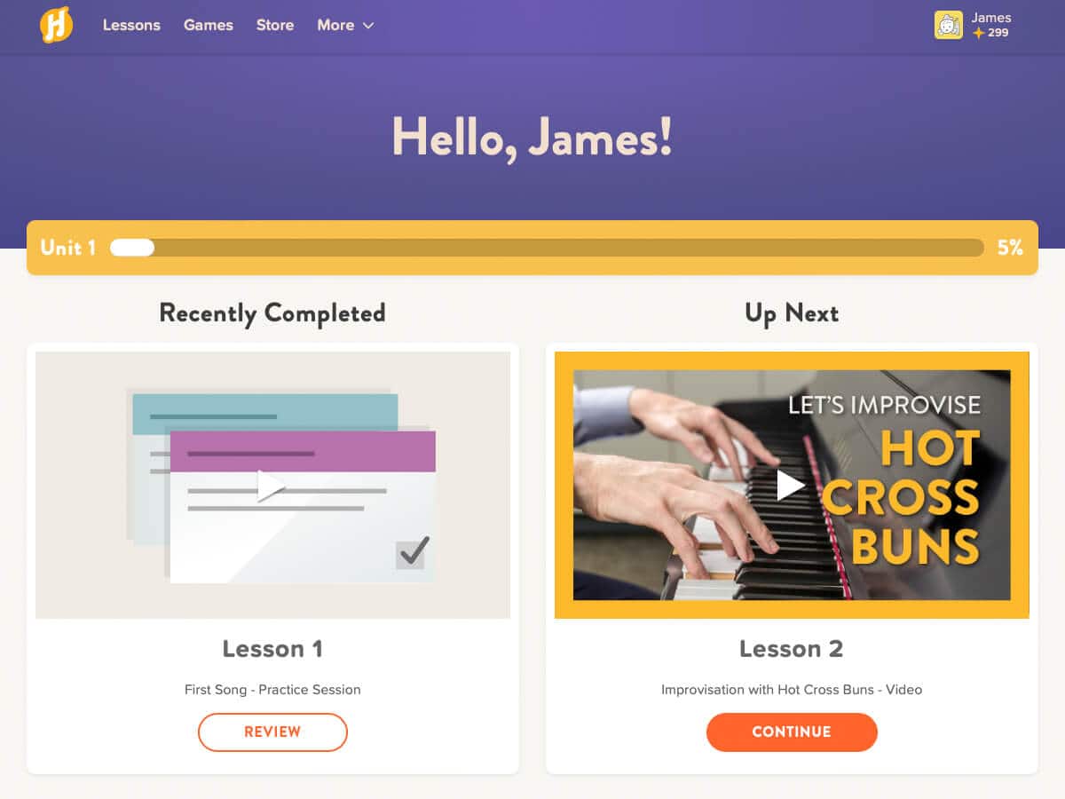 Hoffman Academy home page interface