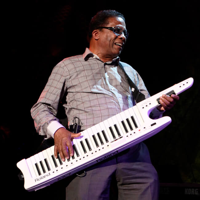 jazz pianist and keyboardist Herbie Hancock
