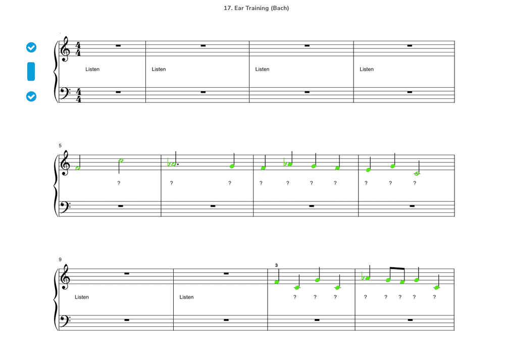 Piano Marvel - ear training (Bach)