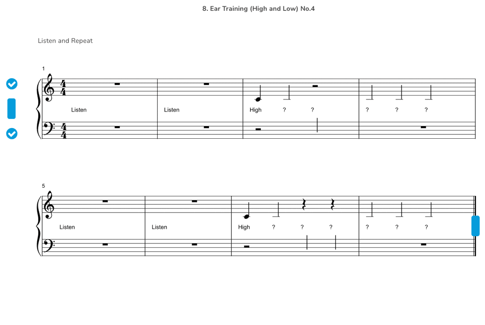 Piano Marvel - missing notes lesson