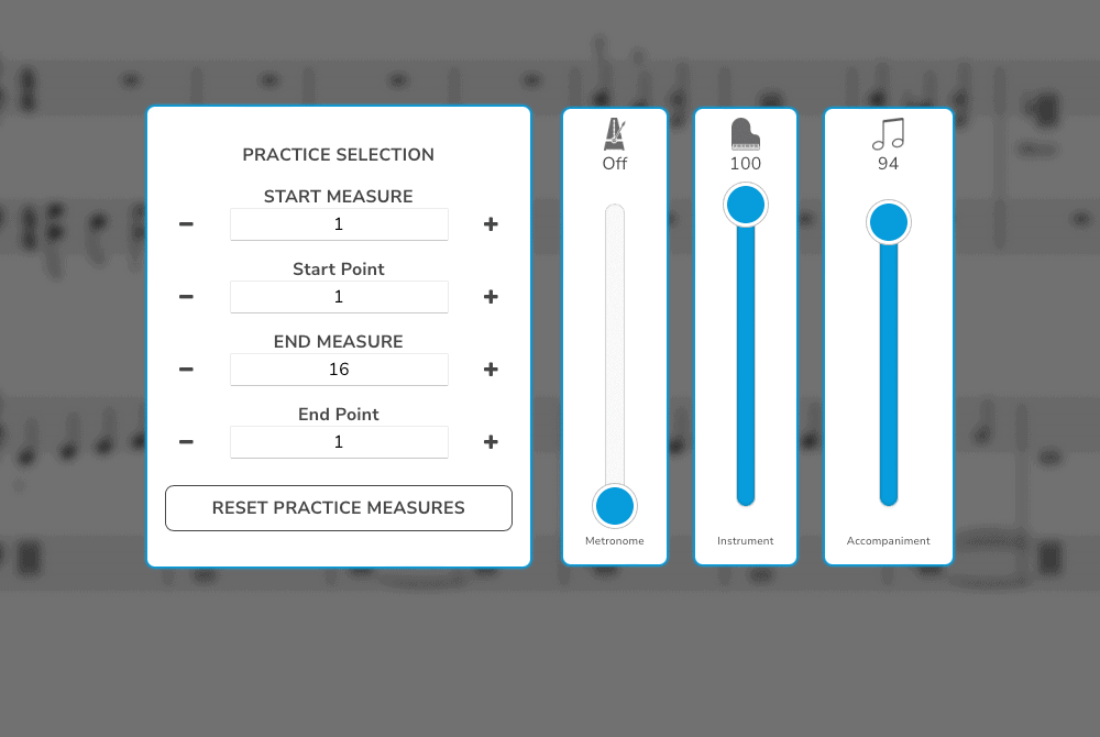 Piano Marvel - Mixer section