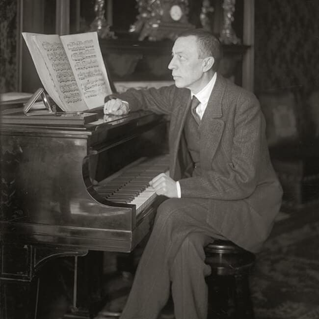Russian pianist and composer Sergei Rachmaninoff