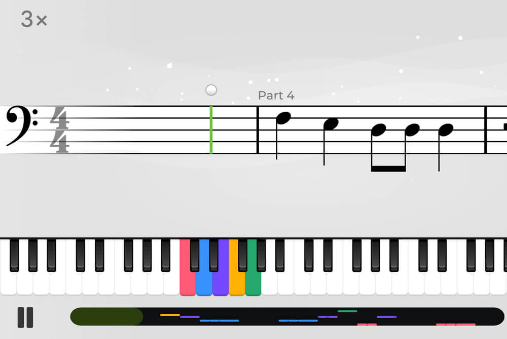 Yousician Piano lesson example