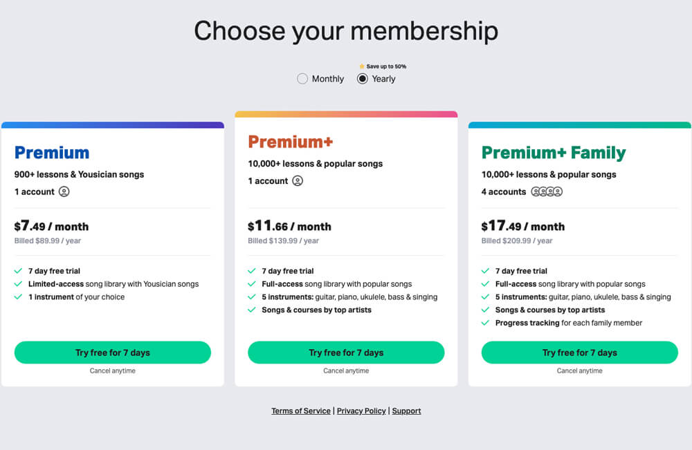 Yousician pricing
