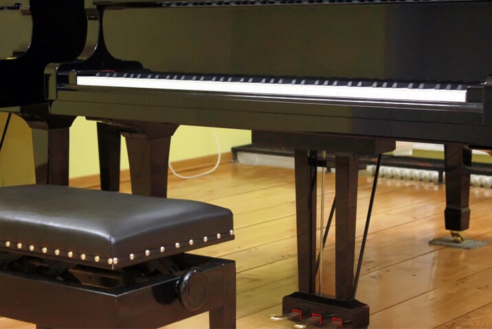 piano and adjustable bench