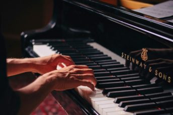 playing a classical solo piano piece