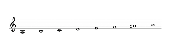 A harmonic minor scale