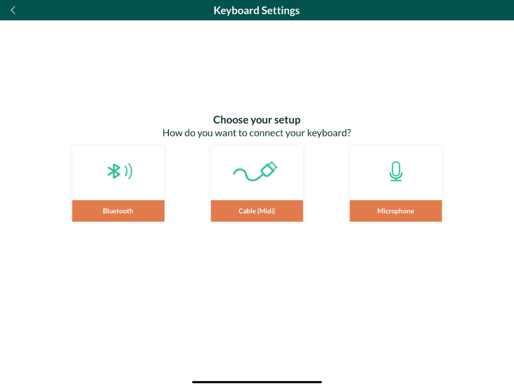 Skoove keyboard settings