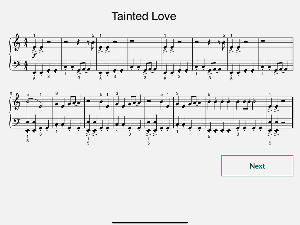 Skoove Tainted Love beginner lesson